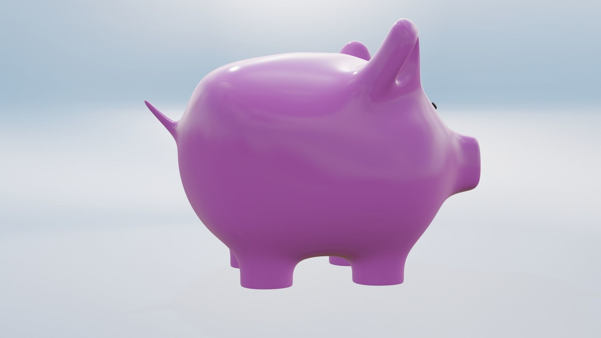 Cute Piggy Bank 3D model_33