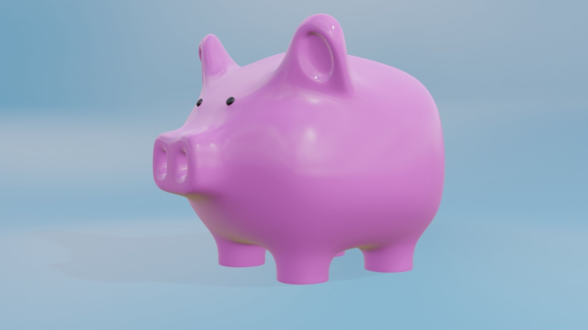 Cute Piggy Bank 3D model_5