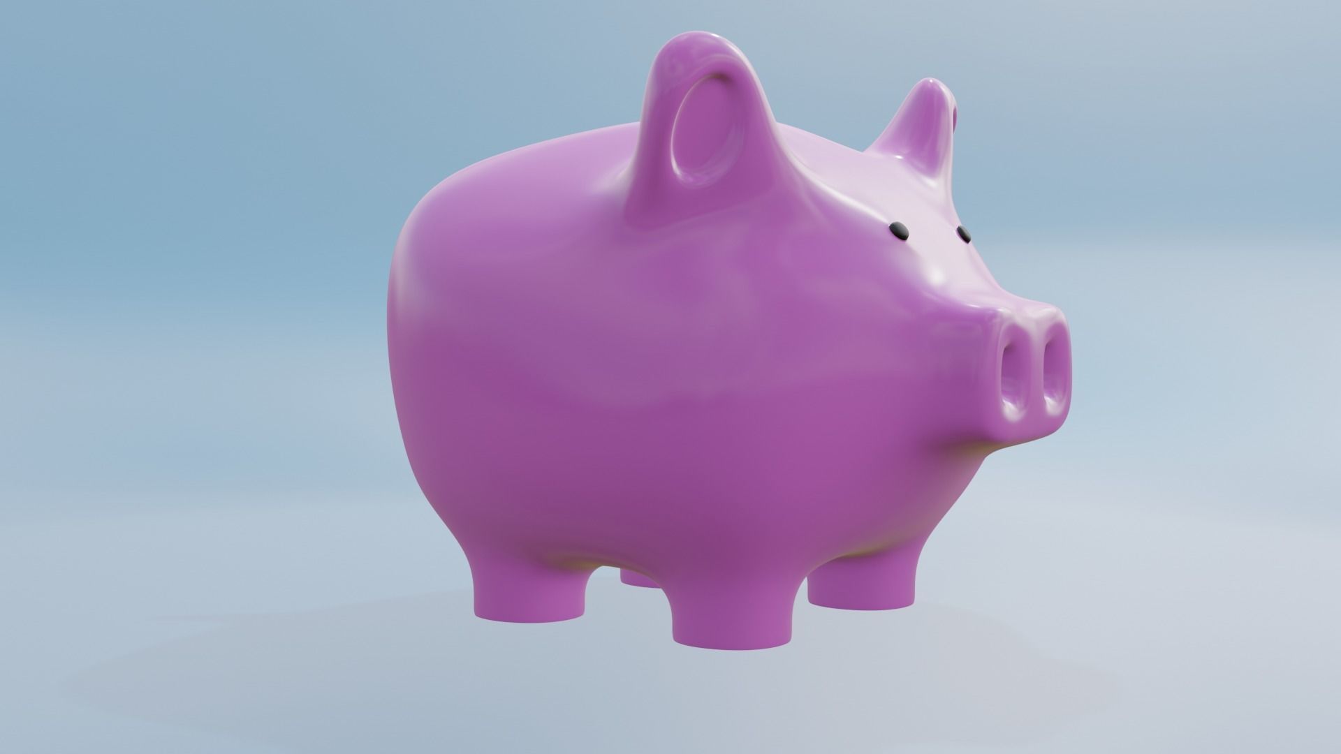 Cute Piggy Bank 3D model_39