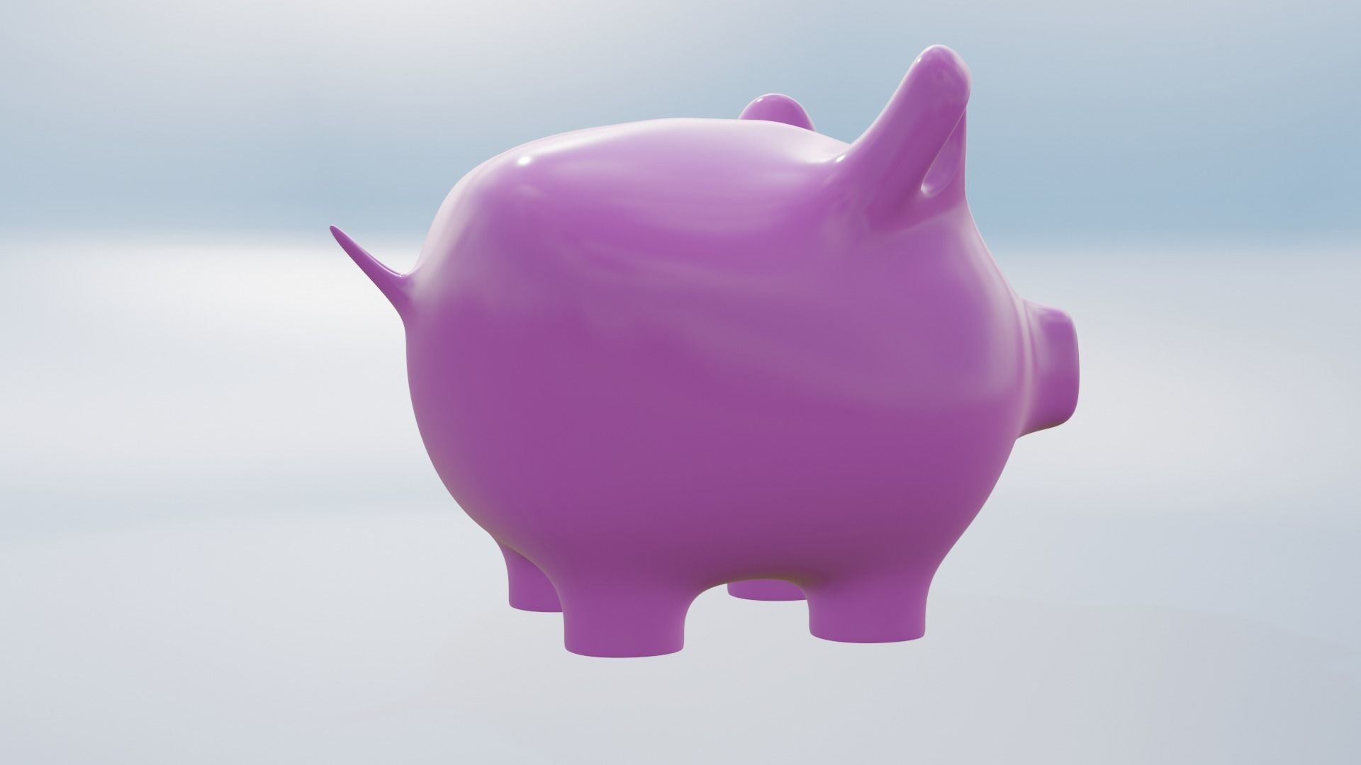 Cute Piggy Bank 3D model_32
