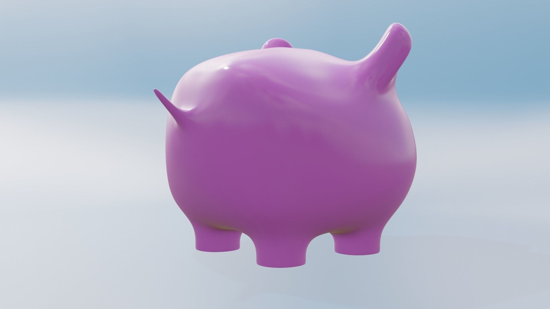 Cute Piggy Bank 3D model_29