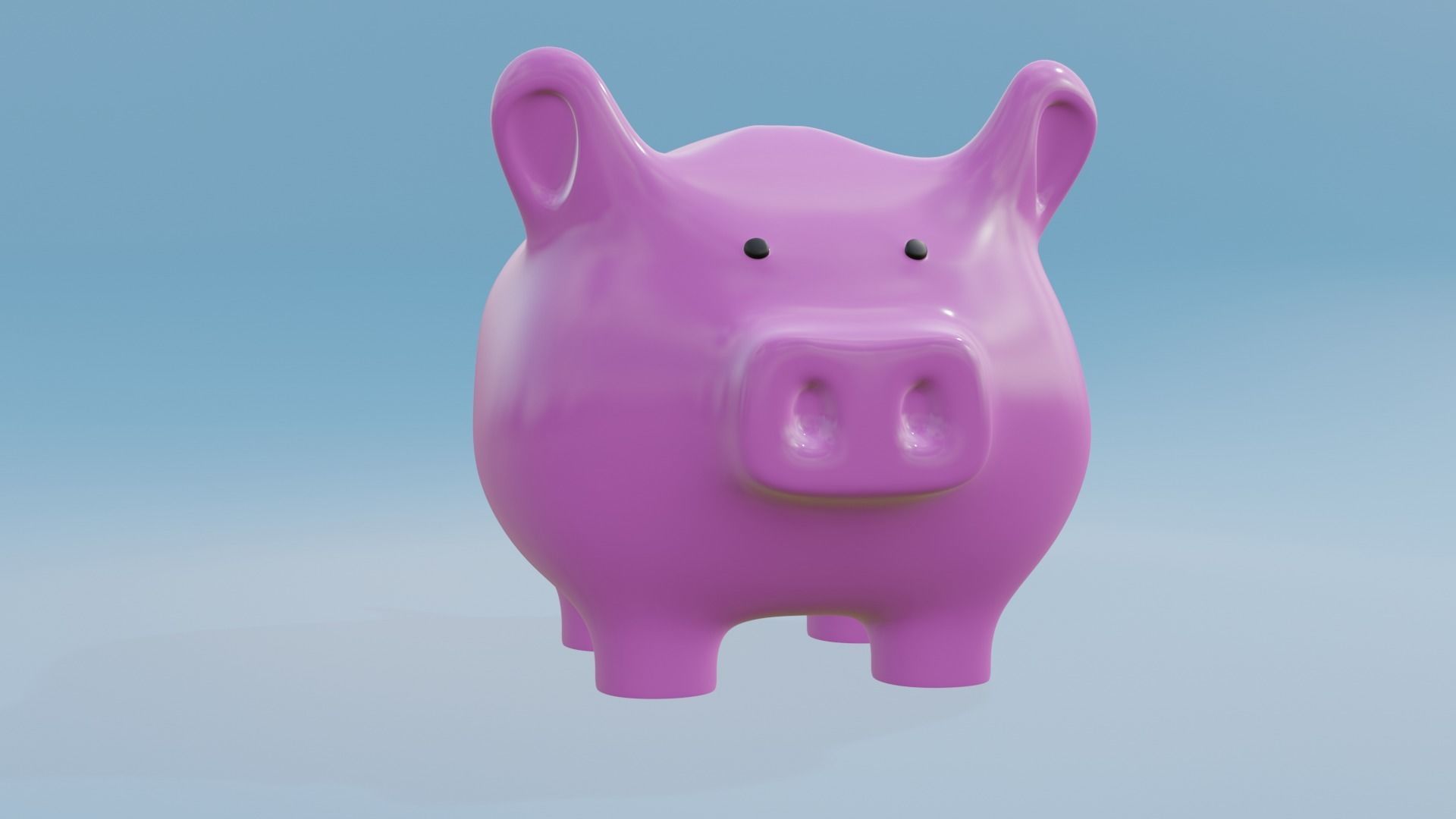 Cute Piggy Bank 3D model_45