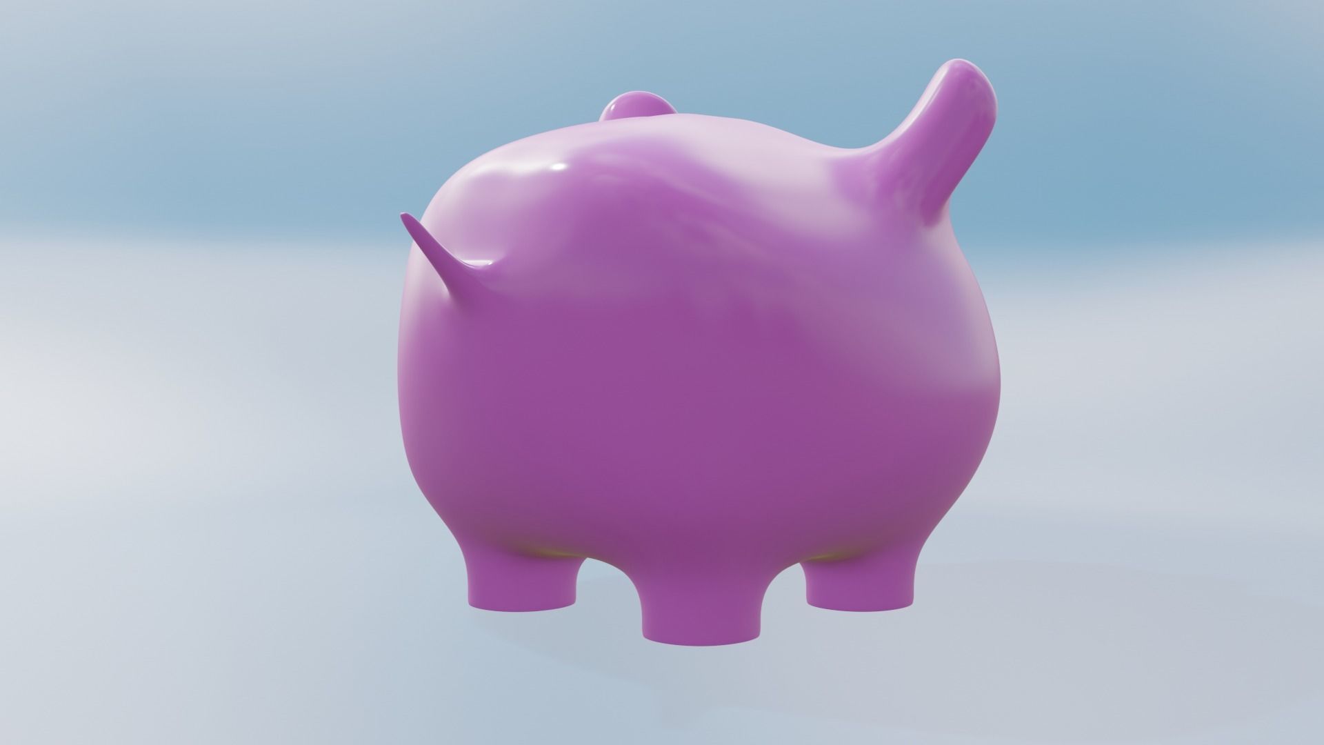 Cute Piggy Bank 3D model_28