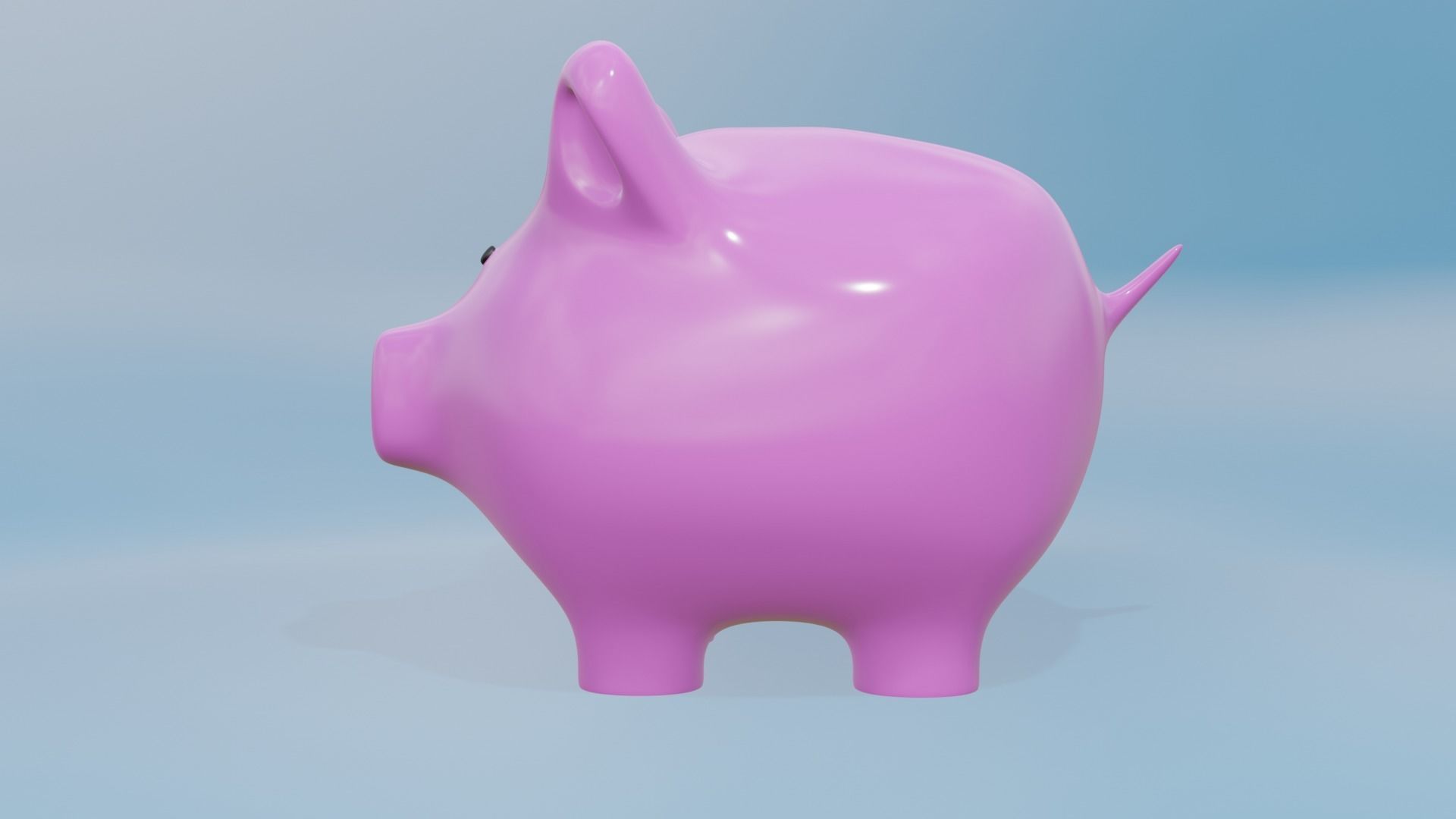 Cute Piggy Bank 3D model_10