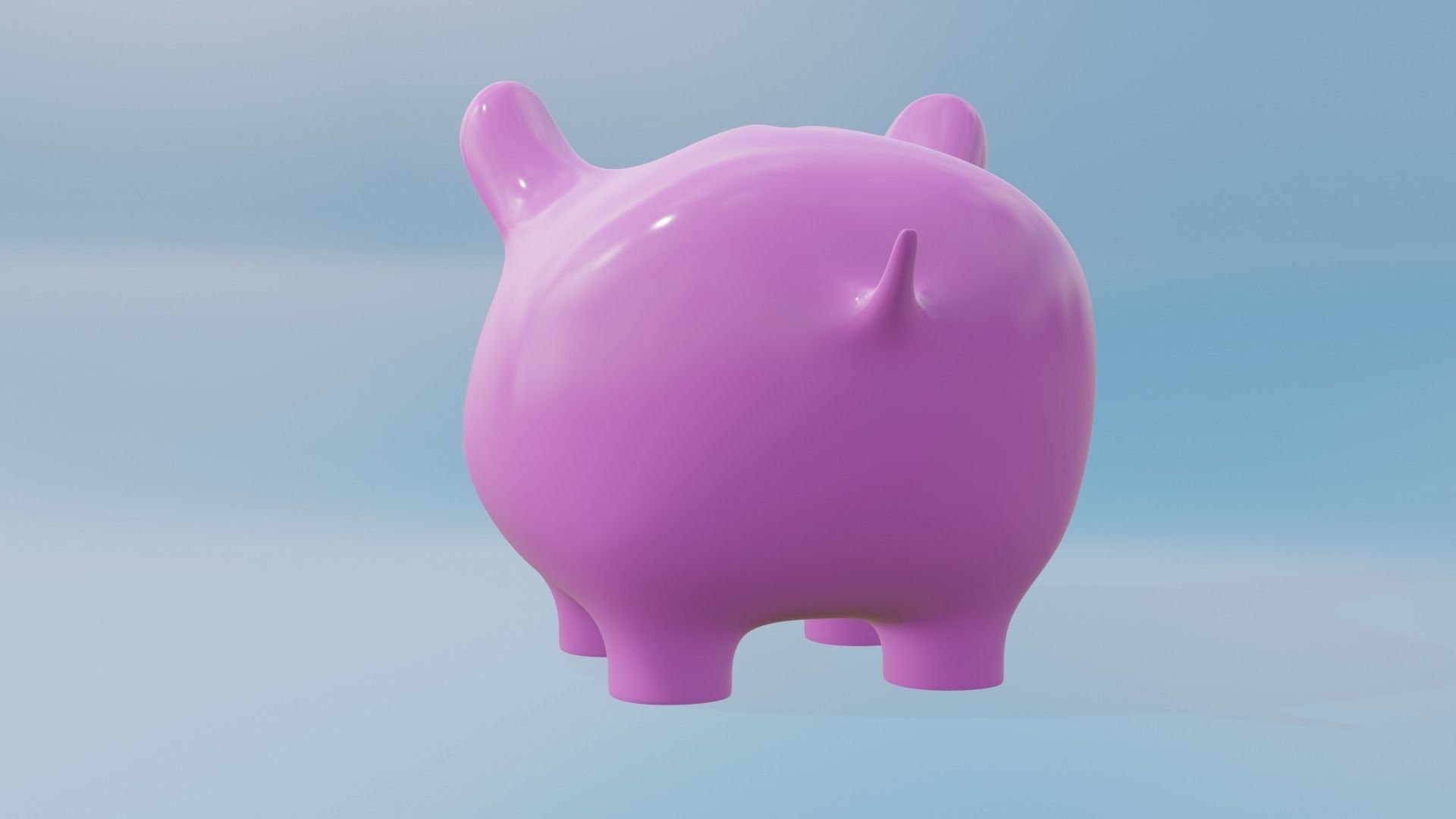 Cute Piggy Bank 3D model_20
