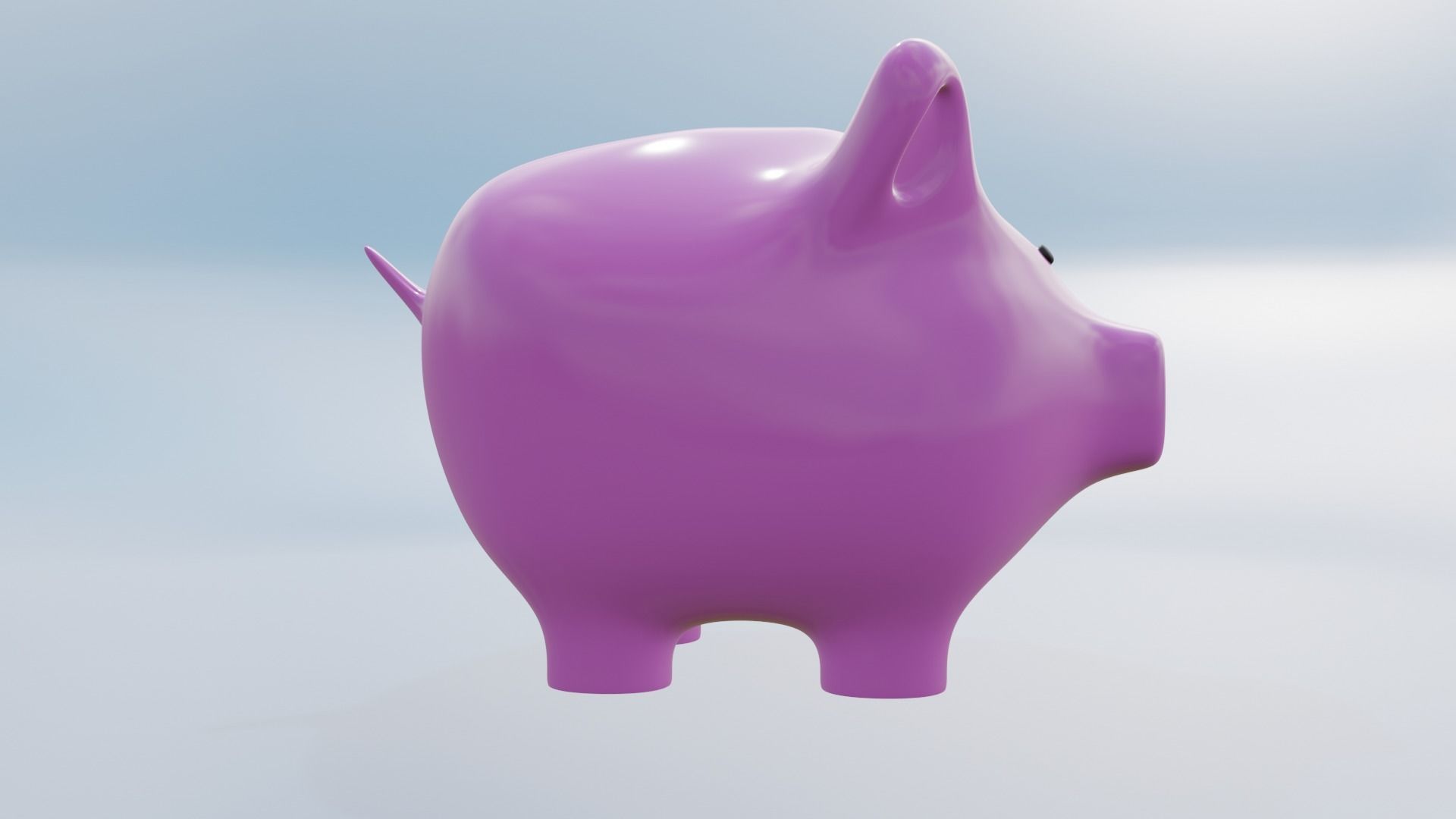 Cute Piggy Bank 3D model_35