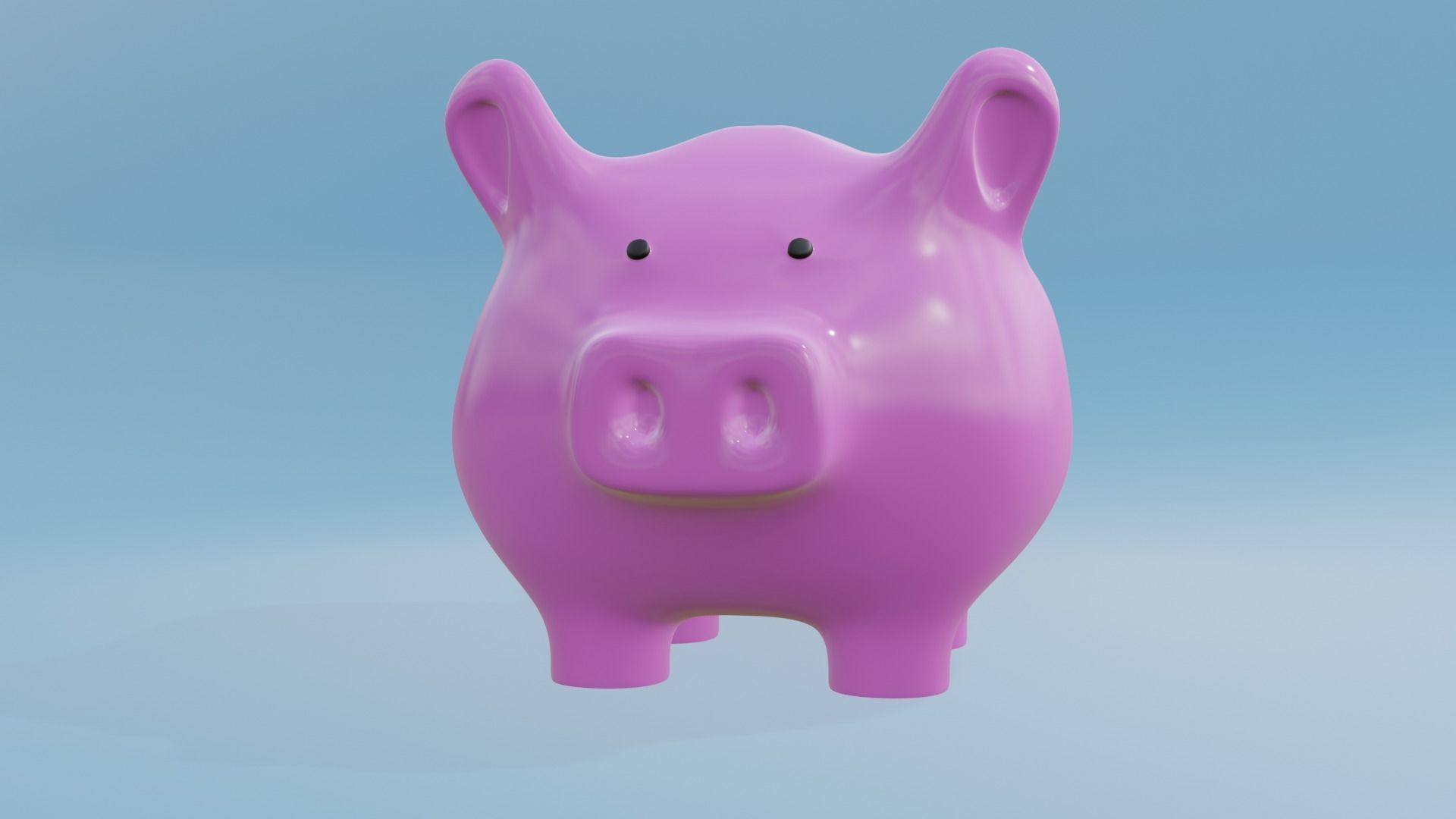 Cute Piggy Bank 3D model_48