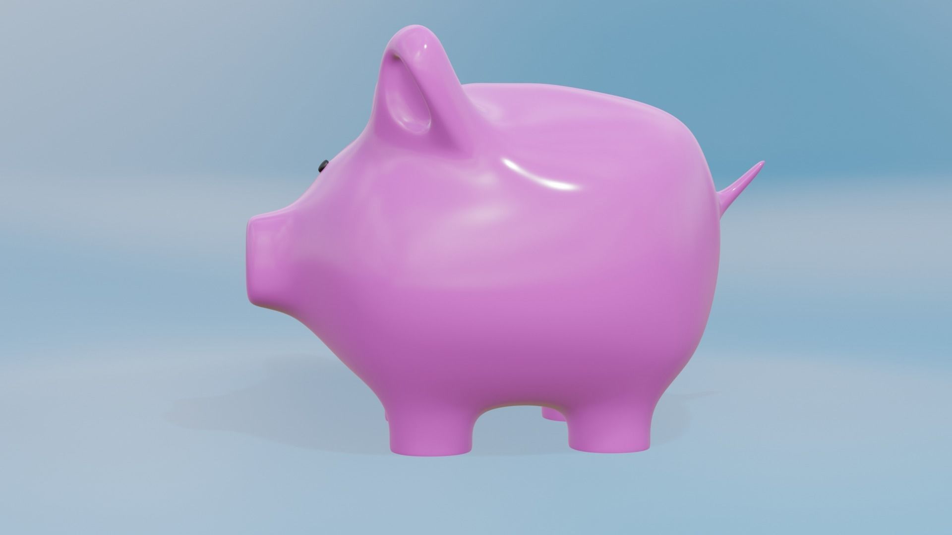 Cute Piggy Bank 3D model_9