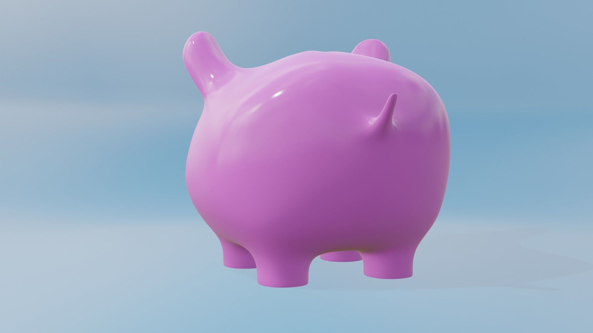 Cute Piggy Bank 3D model_19
