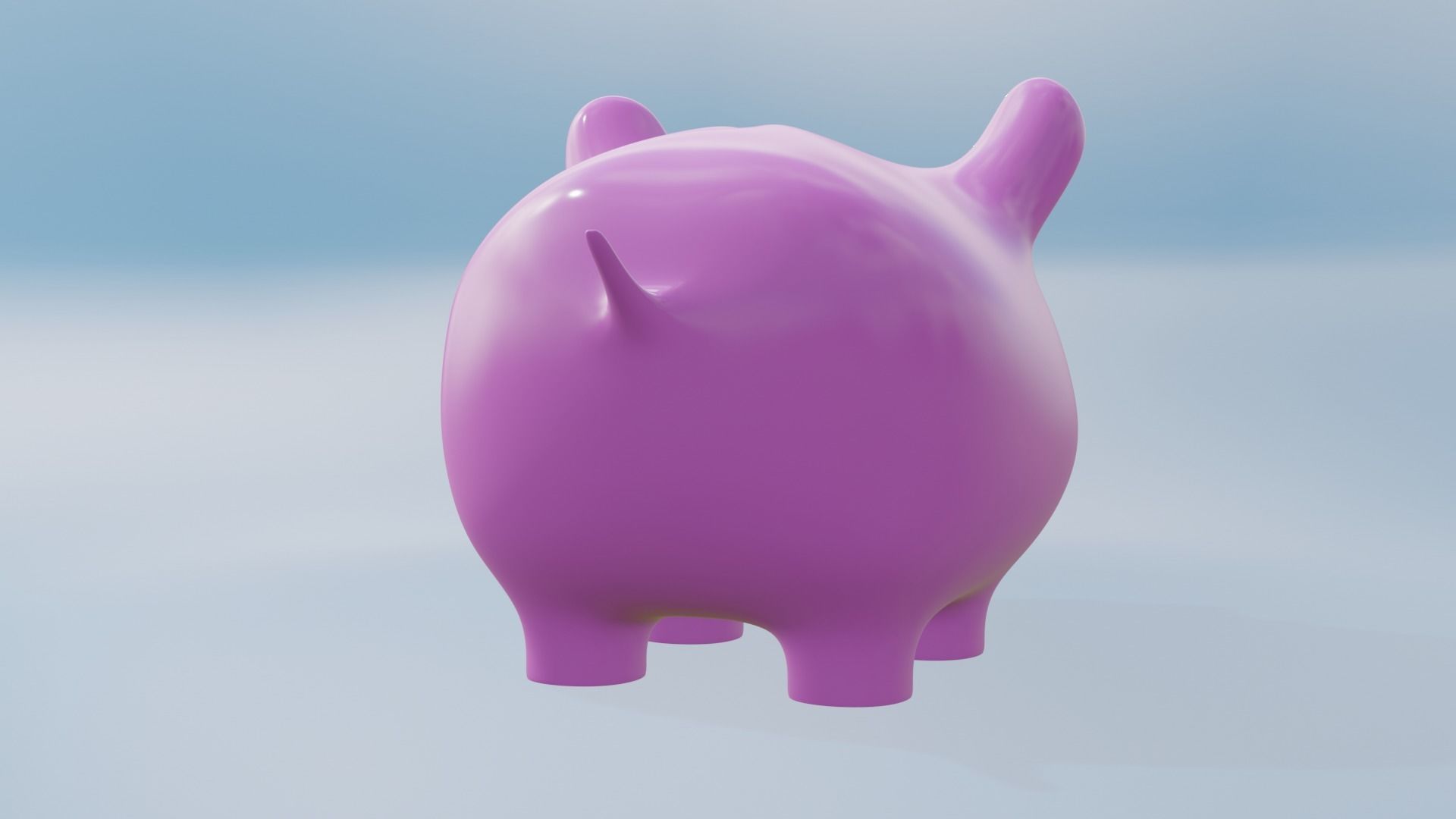 Cute Piggy Bank 3D model_25