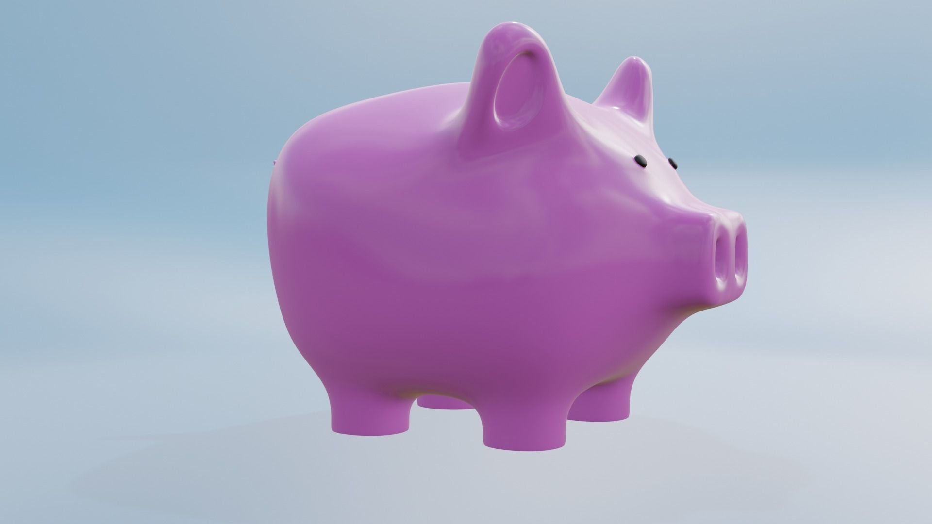 Cute Piggy Bank 3D model_38