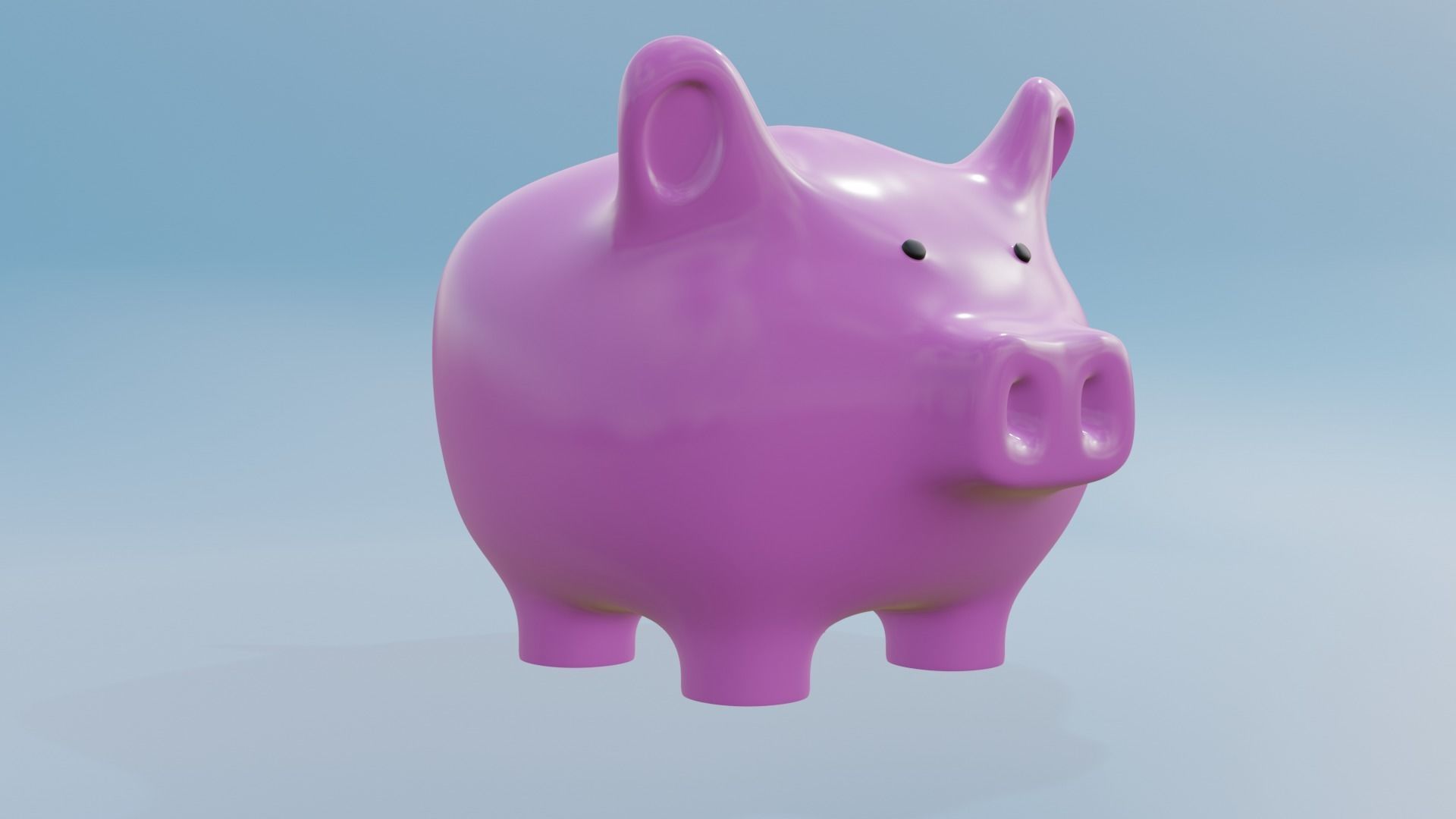 Cute Piggy Bank 3D model_41