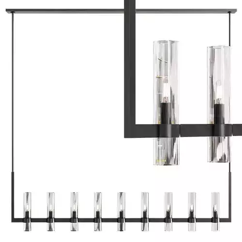 Restoration Hardware RAVELLE LINEAR CHANDELIER 71 Black