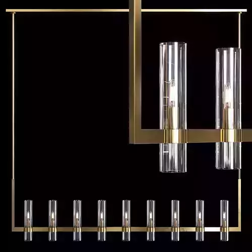 Restoration Hardware RAVELLE LINEAR CHANDELIER 71 Brass