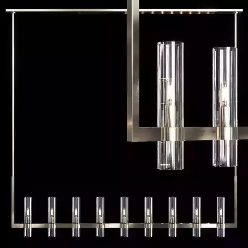 Restoration Hardware RAVELLE LINEAR CHANDELIER 71 Nickel