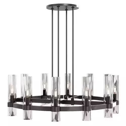 Restoration Hardware RAVELLE ROUND CHANDELIER 36 Black