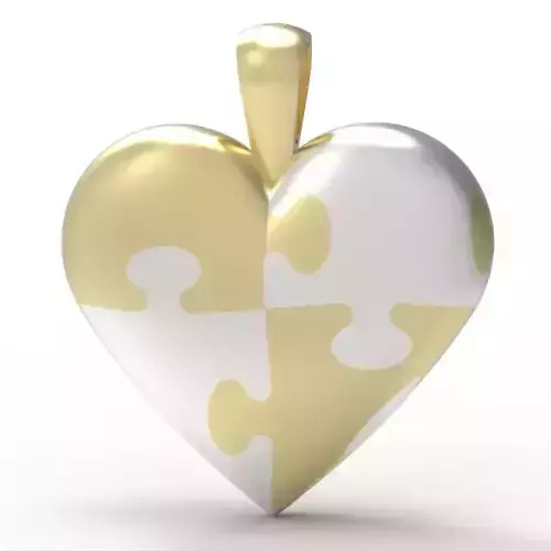 Puzzle Heart pendant