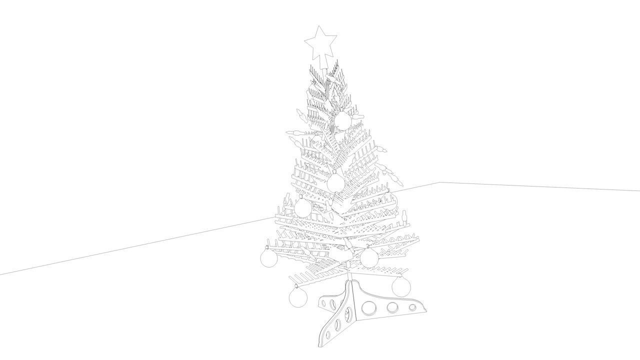 3d Christmas Tree 3D model 3D model_4