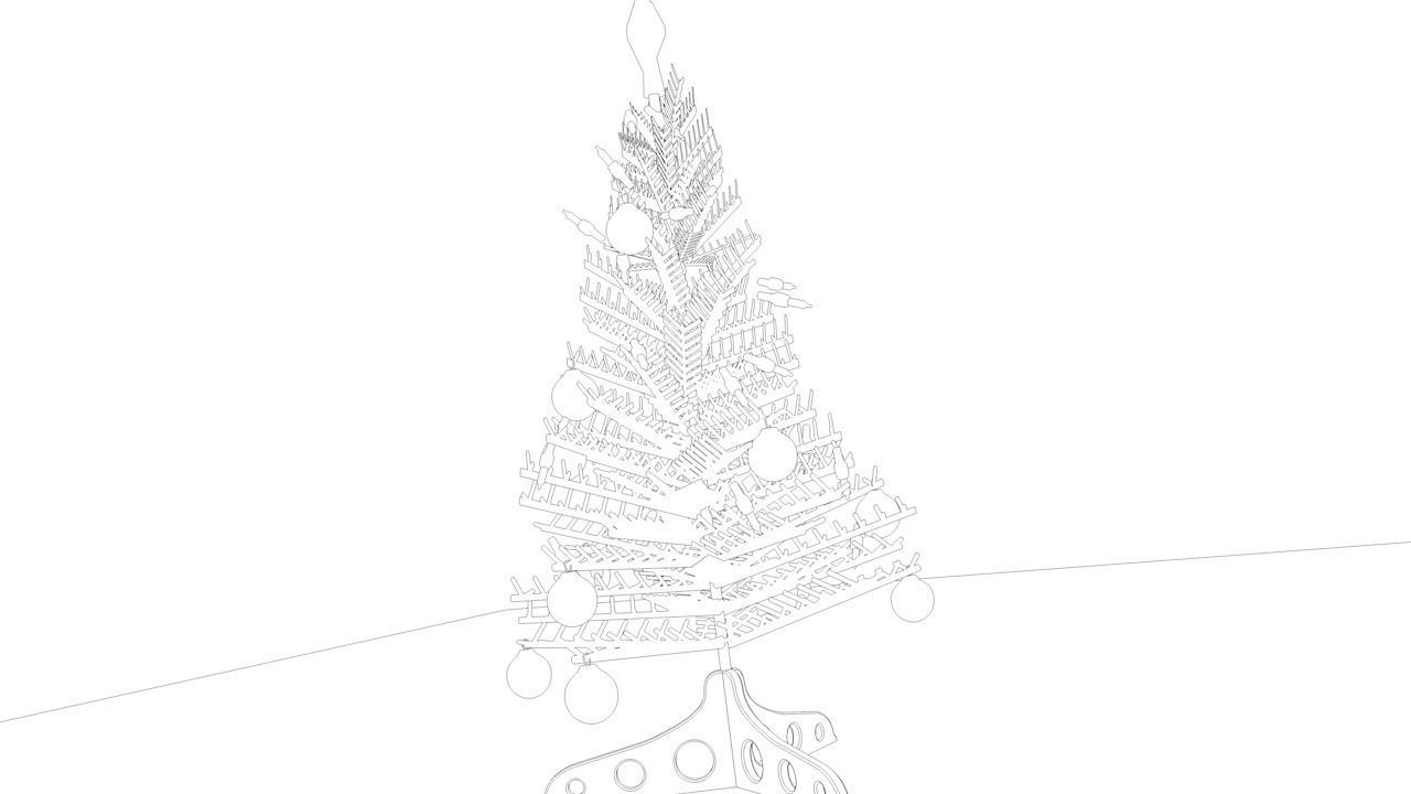 3d Christmas Tree 3D model 3D model_5