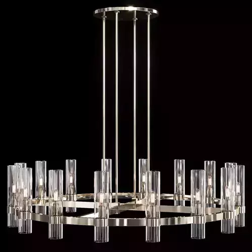 Restoration Hardware RAVELLE ROUND CHANDELIER 48 Nickel