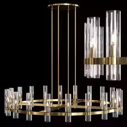 Restoration Hardware RAVELLE ROUND CHANDELIER 60 Brass