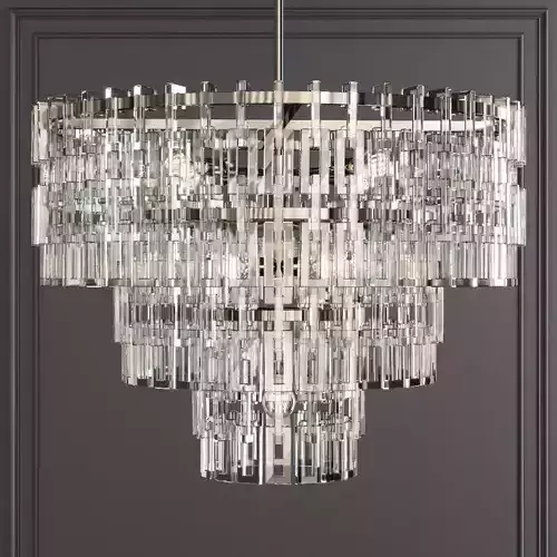 Restoration Hardware MARIGNAN ROUND CHANDELIER 36 Nickel