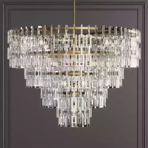 Restoration Hardware MARIGNAN ROUND CHANDELIER 48 Brass 