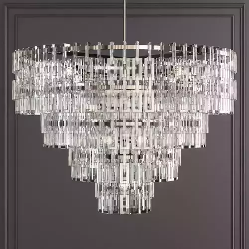 Restoration Hardware MARIGNAN ROUND CHANDELIER 48 Nickel