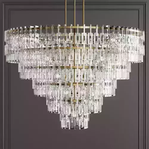 Restoration Hardware MARIGNAN ROUND CHANDELIER 60 Brass 3D model