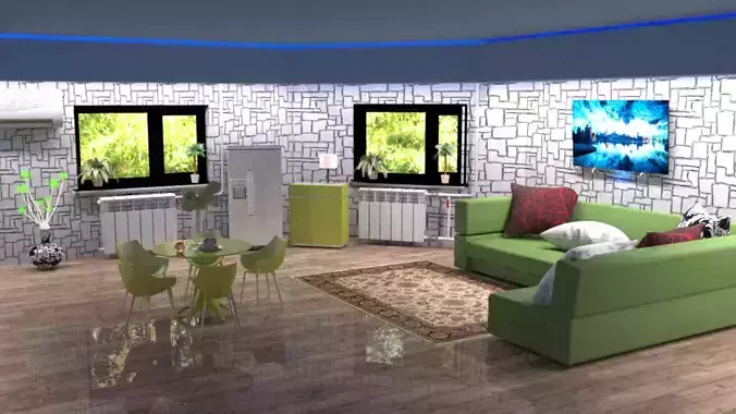 interier in the living room