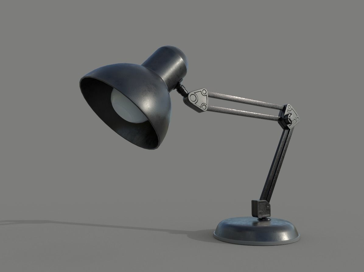 Office TableLamp Low-poly 3D model_0