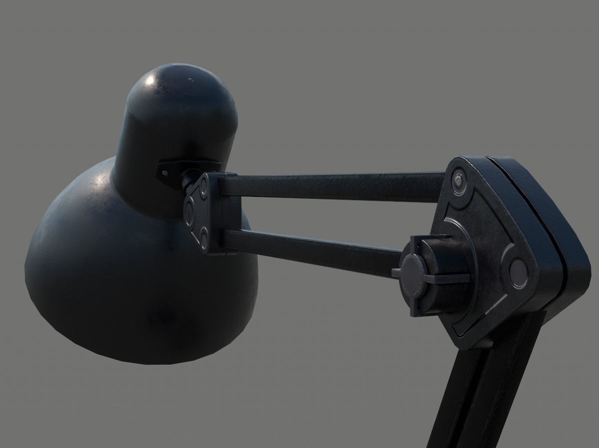 Office TableLamp Low-poly 3D model_4