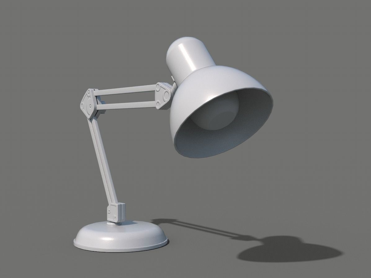 Office TableLamp Low-poly 3D model_10