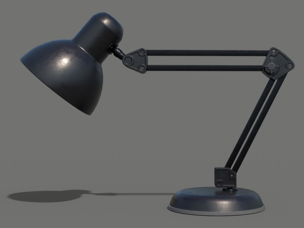 Office TableLamp Low-poly 3D model_2