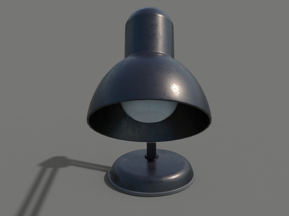 Office TableLamp Low-poly 3D model_1