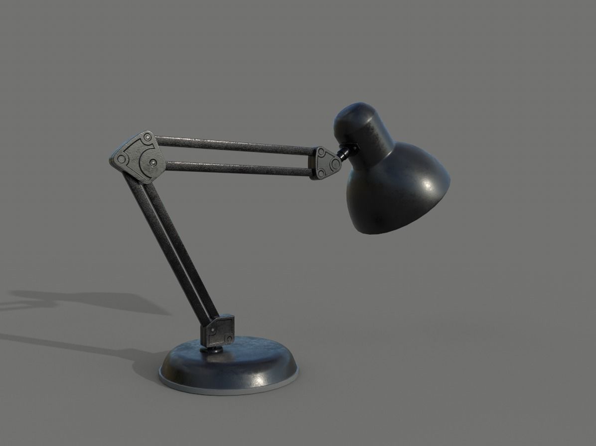 Office TableLamp Low-poly 3D model_6