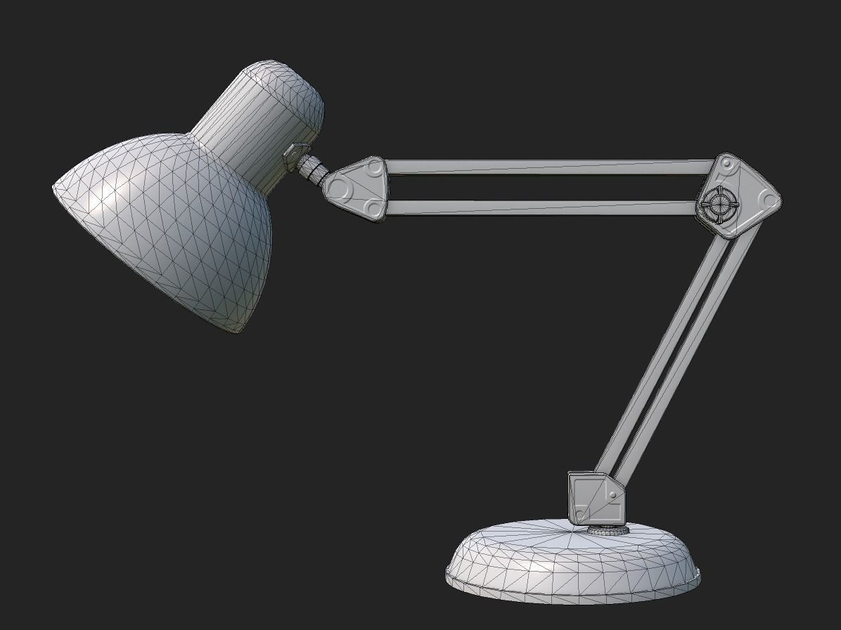 Office TableLamp Low-poly 3D model_7