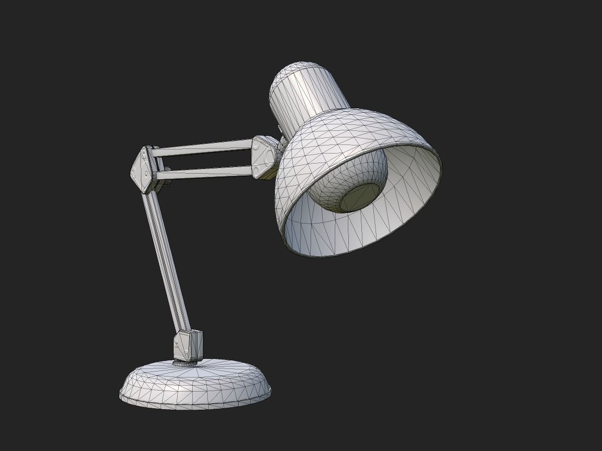Office TableLamp Low-poly 3D model_9