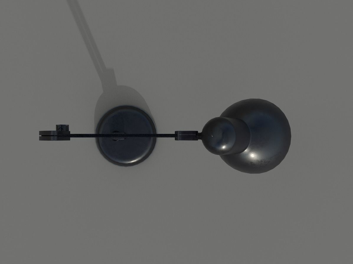 Office TableLamp Low-poly 3D model_3