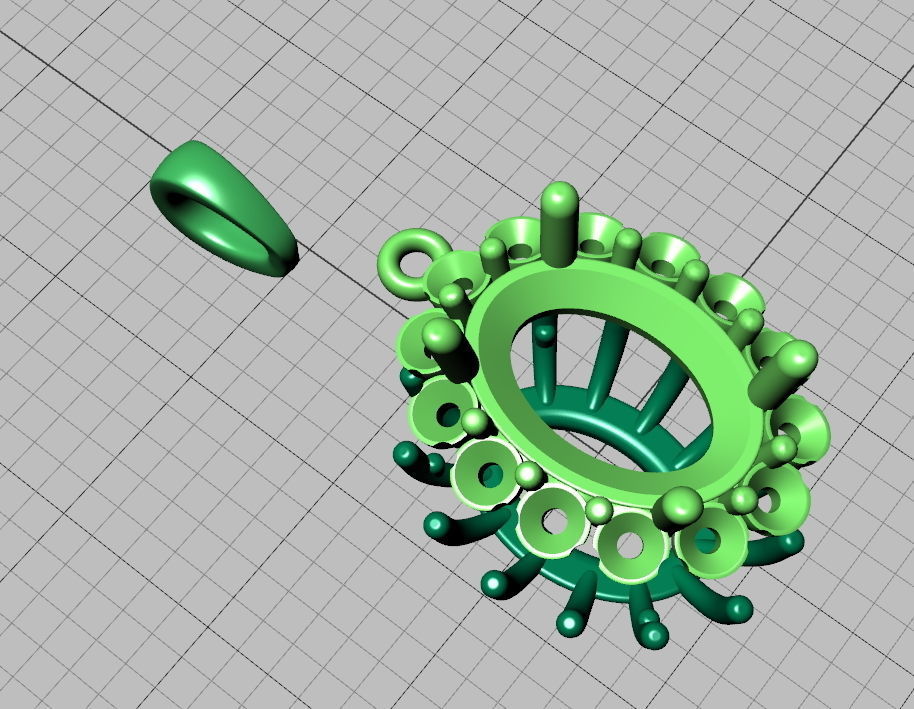 Oval Classic Pendant 8x6 stone 3dmodel 3D print model_13