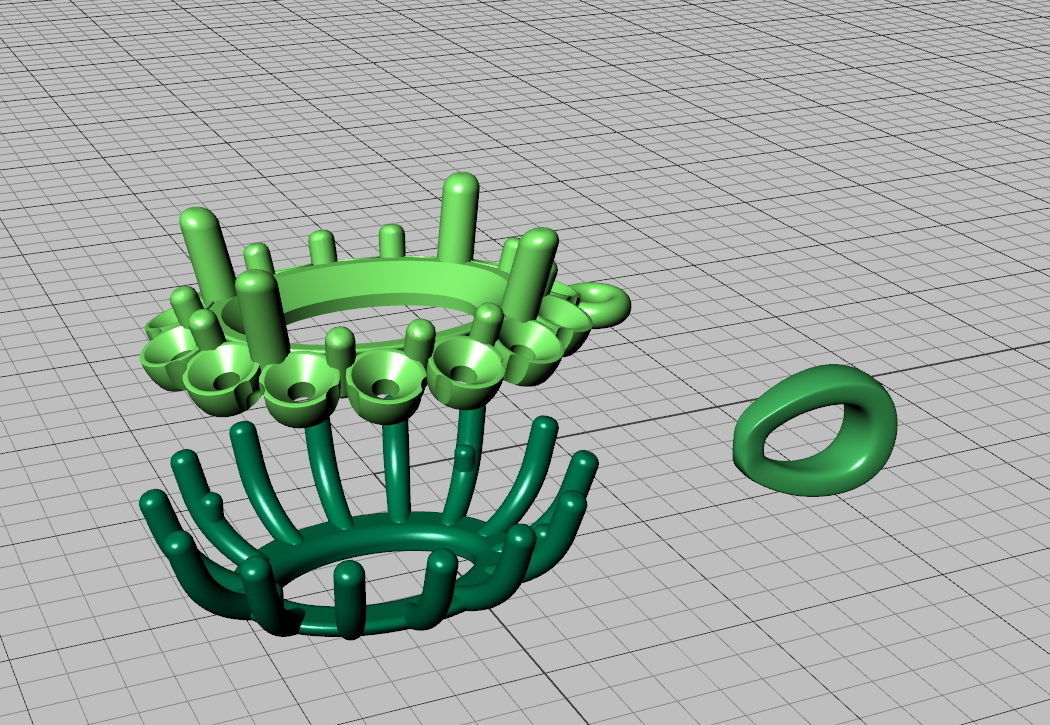 Oval Classic Pendant 8x6 stone 3dmodel 3D print model_12