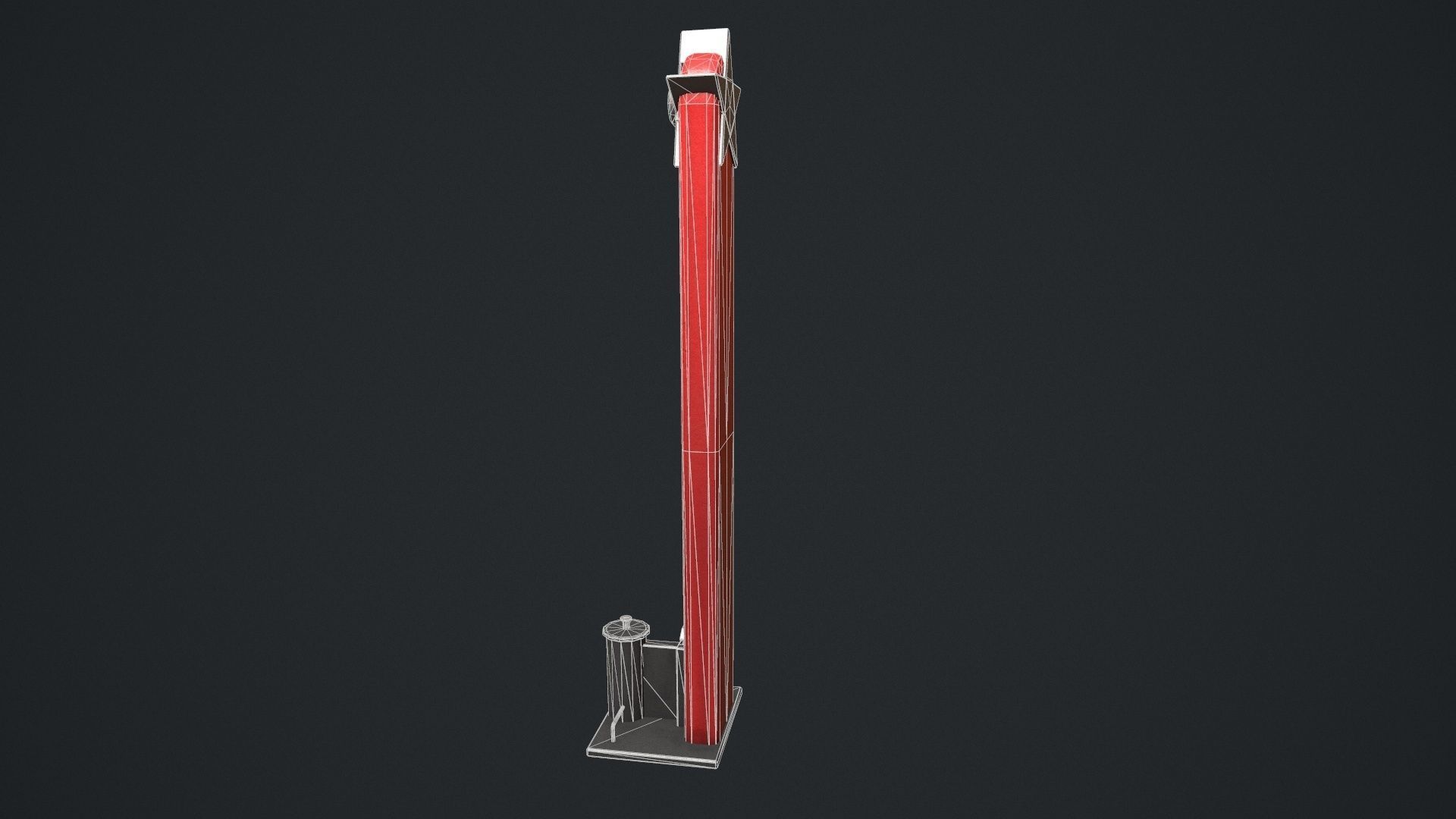 High Striker - Strength Test Game  Low-poly 3D model_21