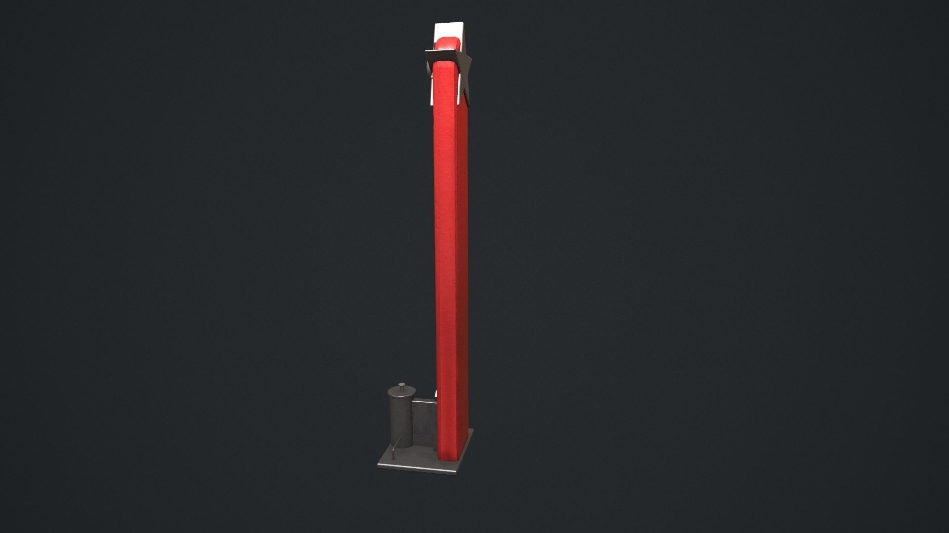 High Striker - Strength Test Game  Low-poly 3D model_8