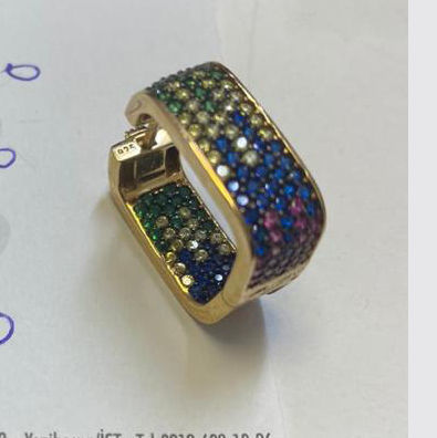 spring lock earrings 3D print model_4