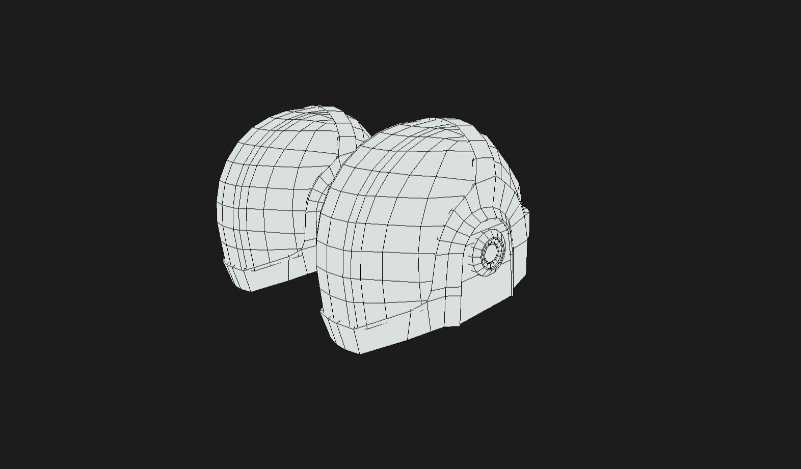 Helmet Sci-Fi  Low-poly 3D model_27