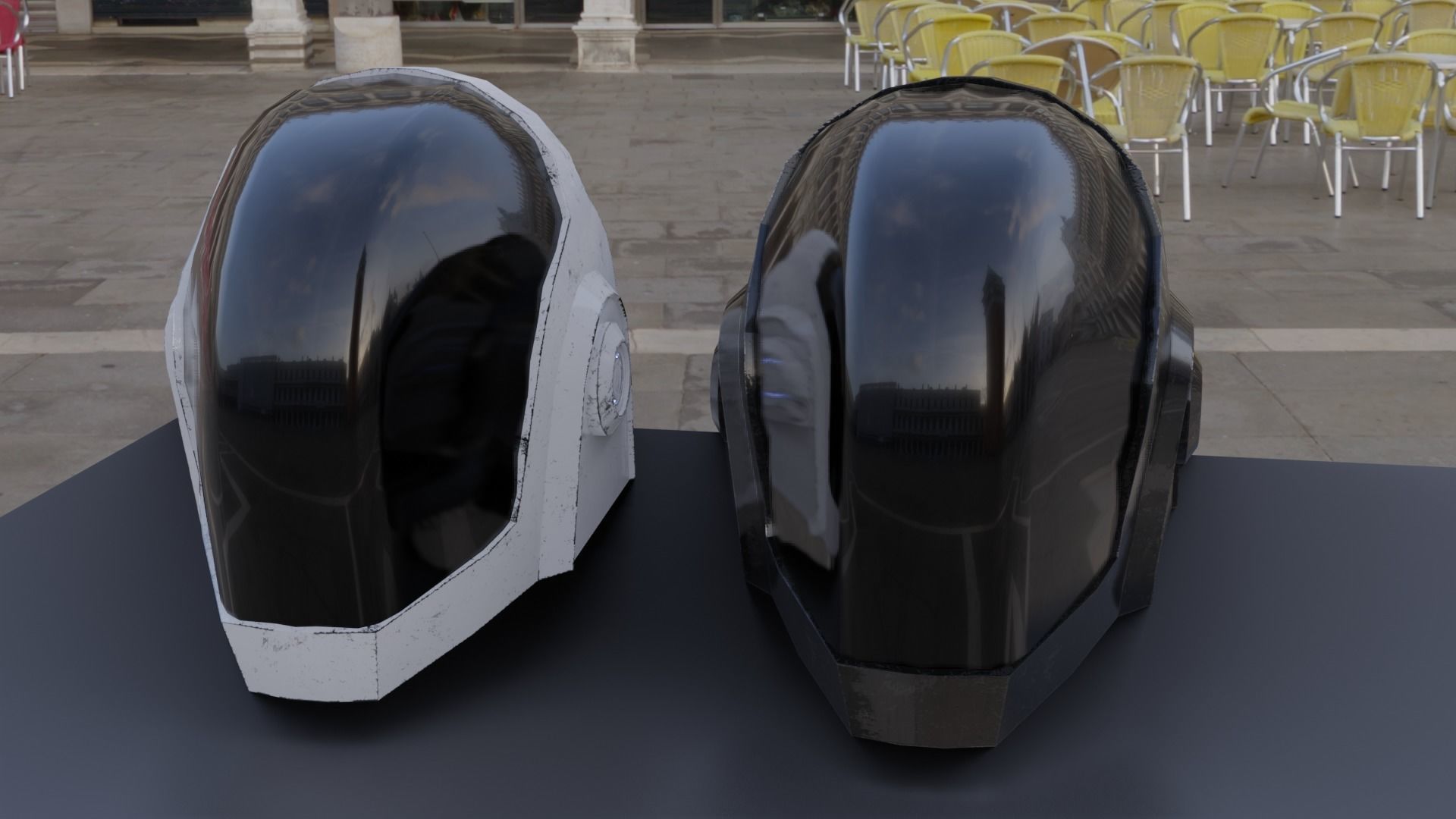 Helmet Sci-Fi  Low-poly 3D model_23