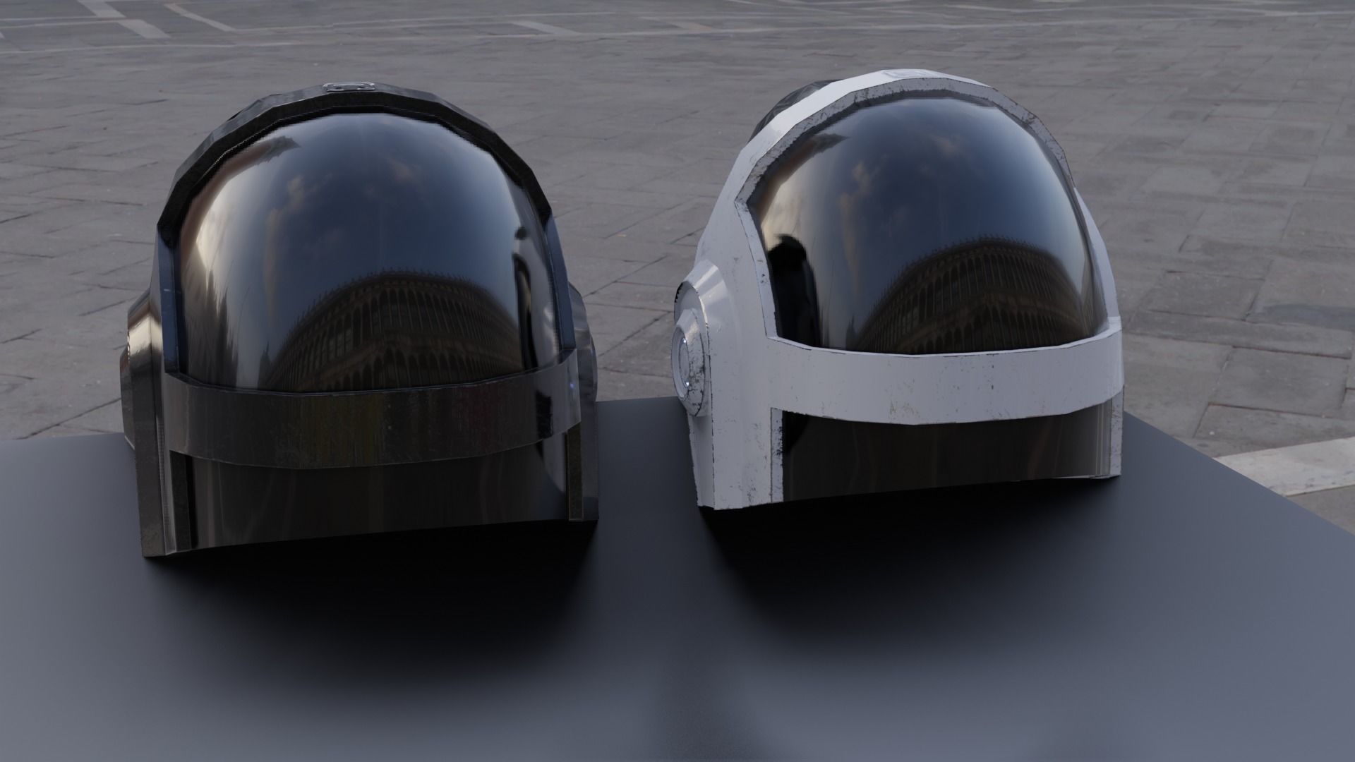 Helmet Sci-Fi  Low-poly 3D model_9