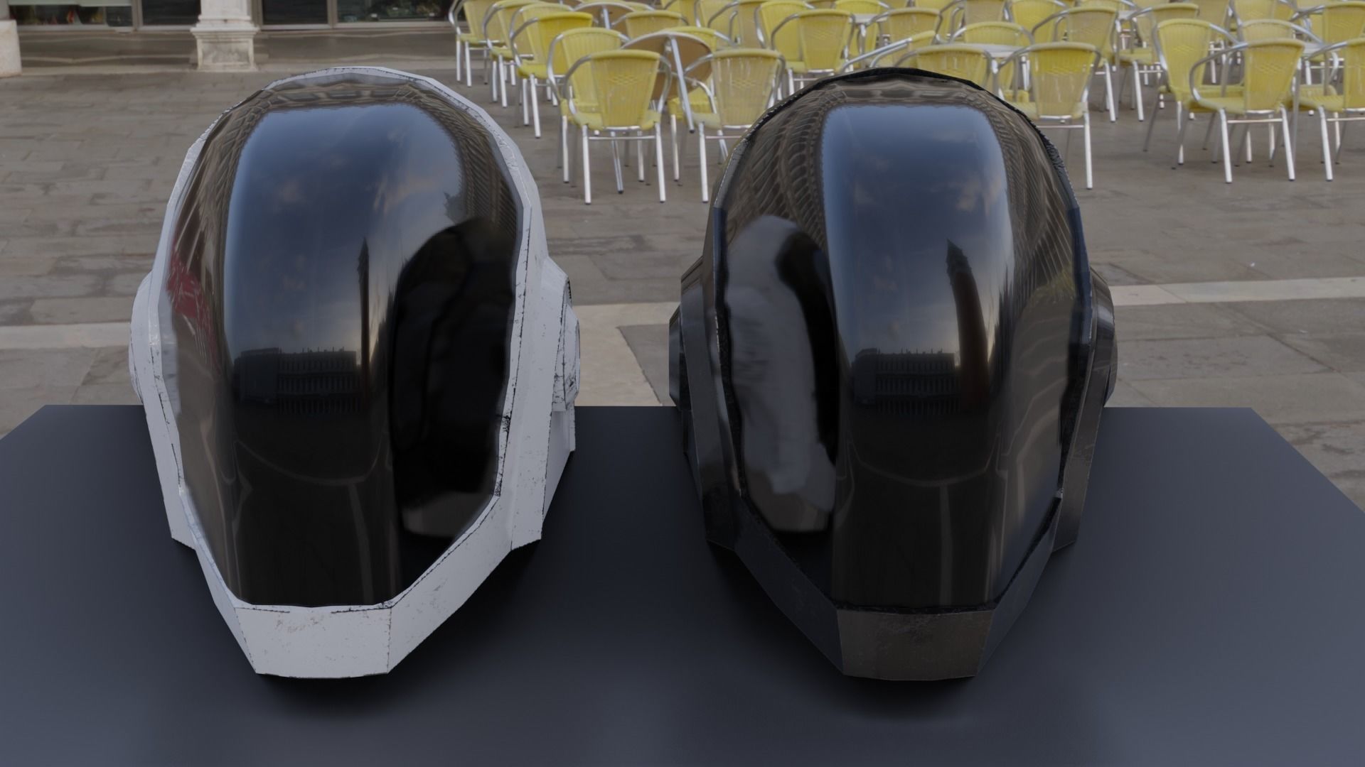 Helmet Sci-Fi  Low-poly 3D model_22