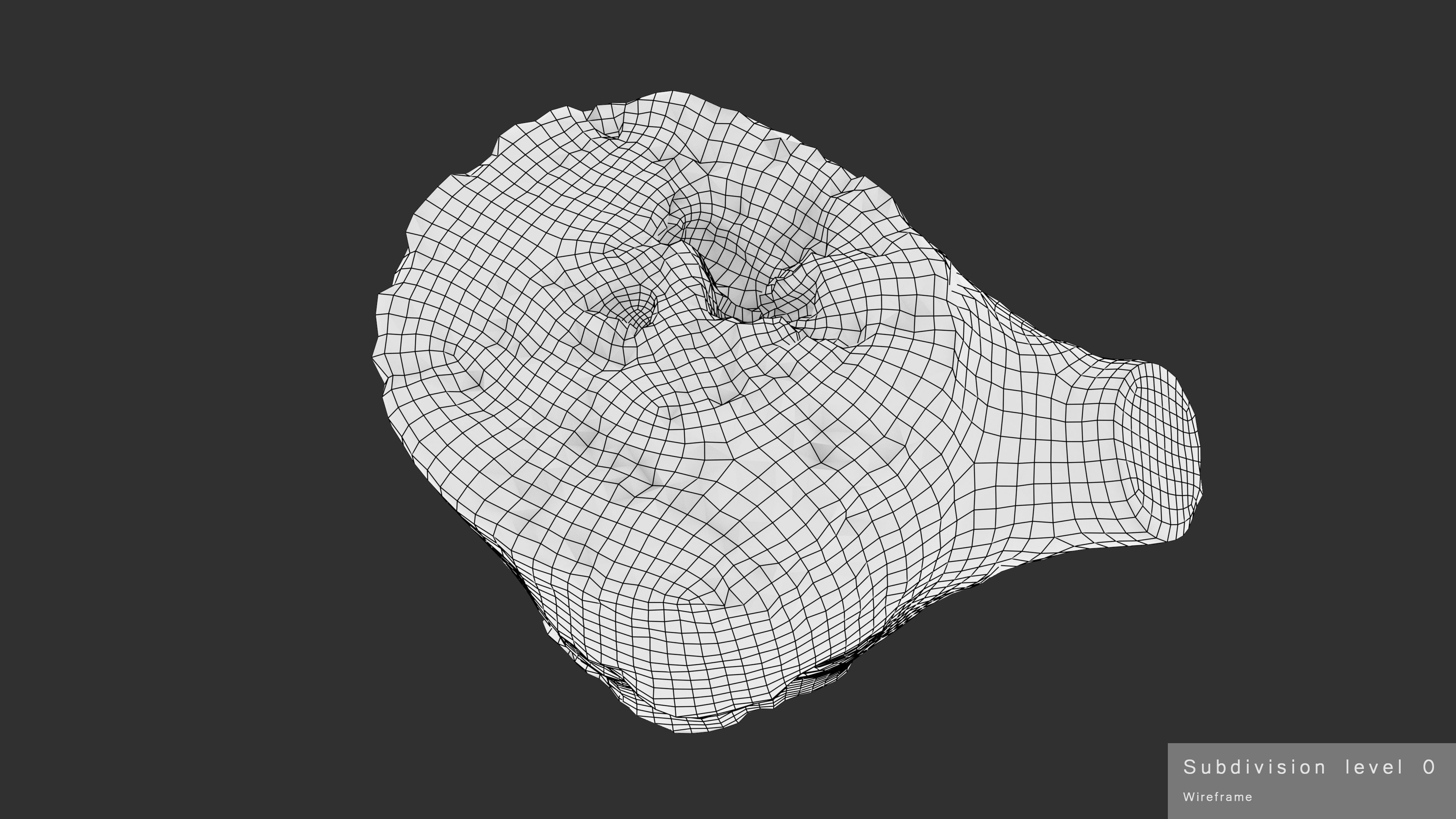 Log Round with Branch Low-poly 3D model_21