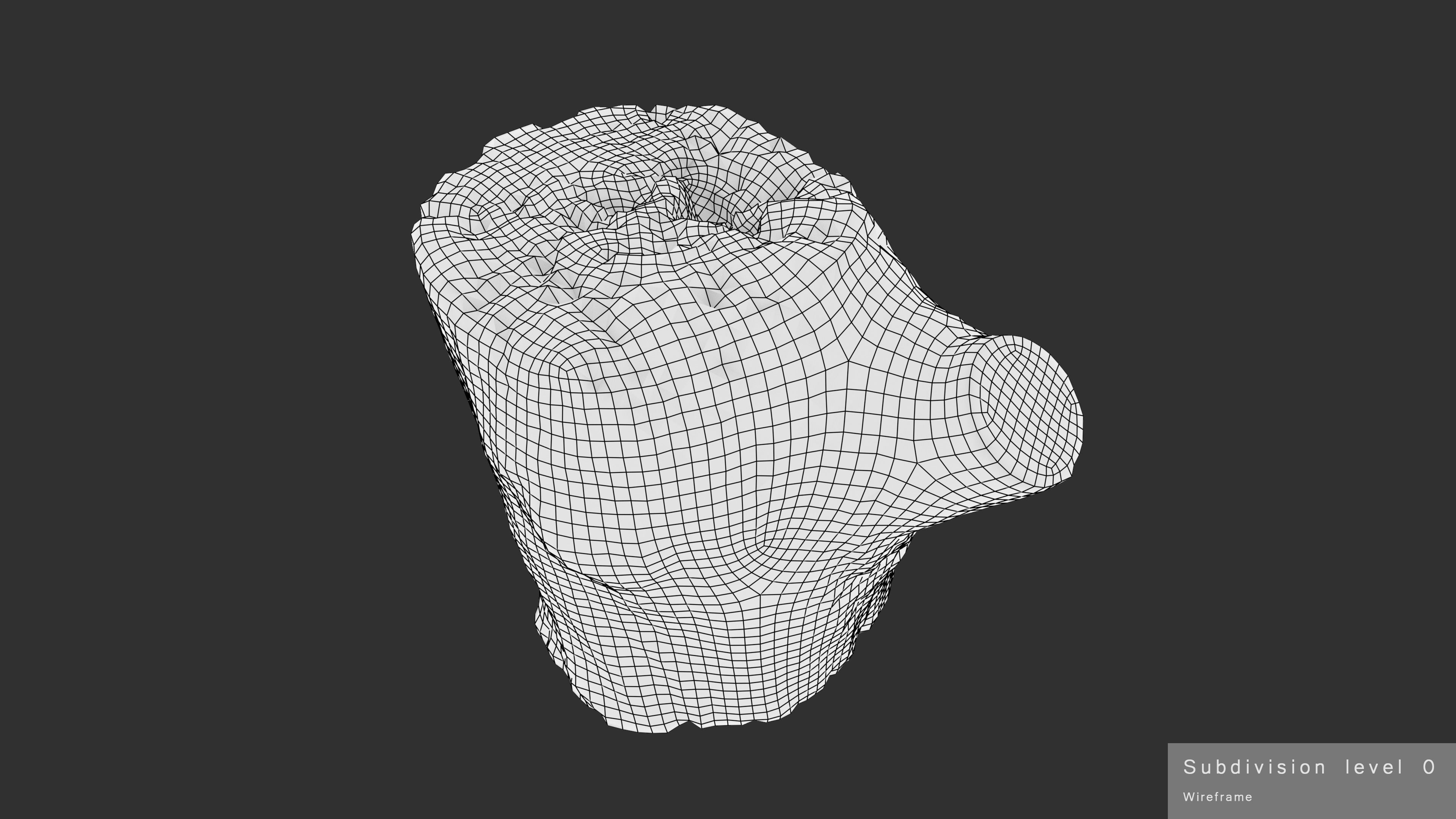 Log Round with Branch Low-poly 3D model_20